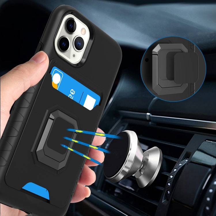 For iPhone 11 Pro Card Shield Magnetic Holder Phone Case
