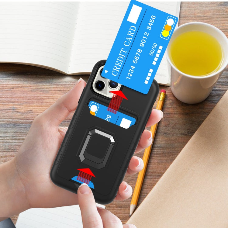 For iPhone 11 Pro Card Shield Magnetic Holder Phone Case
