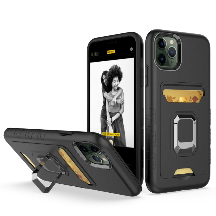 For iPhone 11 Pro Max Card Shield Magnetic Holder Phone Case