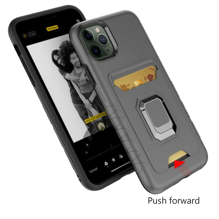 For iPhone 11 Pro Max Card Shield Magnetic Holder Phone Case