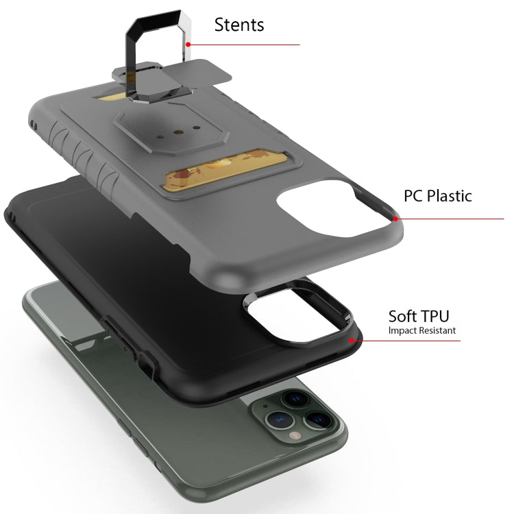 For iPhone 11 Pro Max Card Shield Magnetic Holder Phone Case