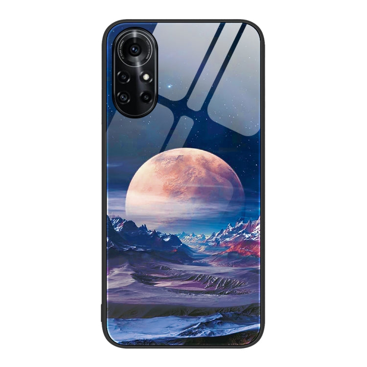 For Huawei nova 8 Pro 4G Colorful Painted Glass Phone Case