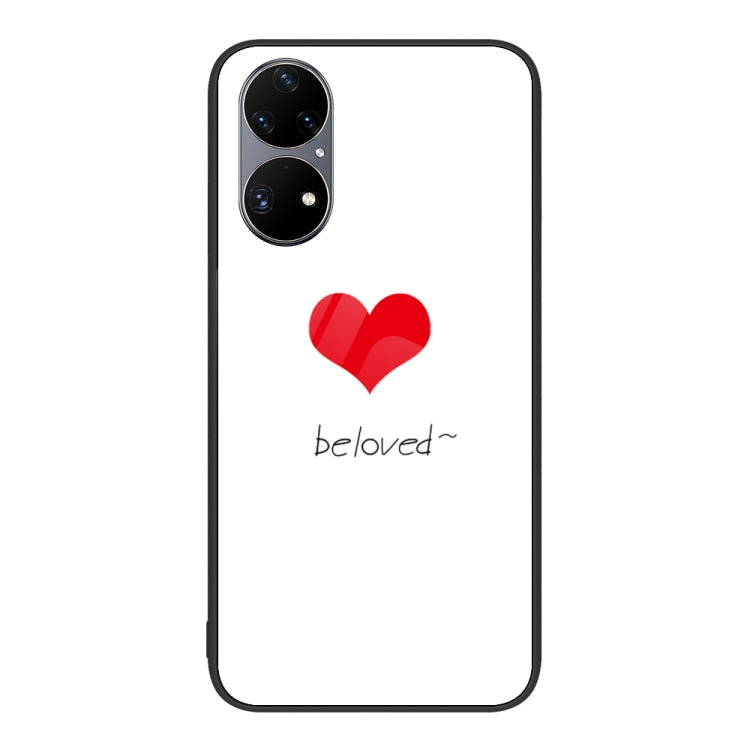 For Huawei P50 Pro Colorful Painted Glass Phone Case