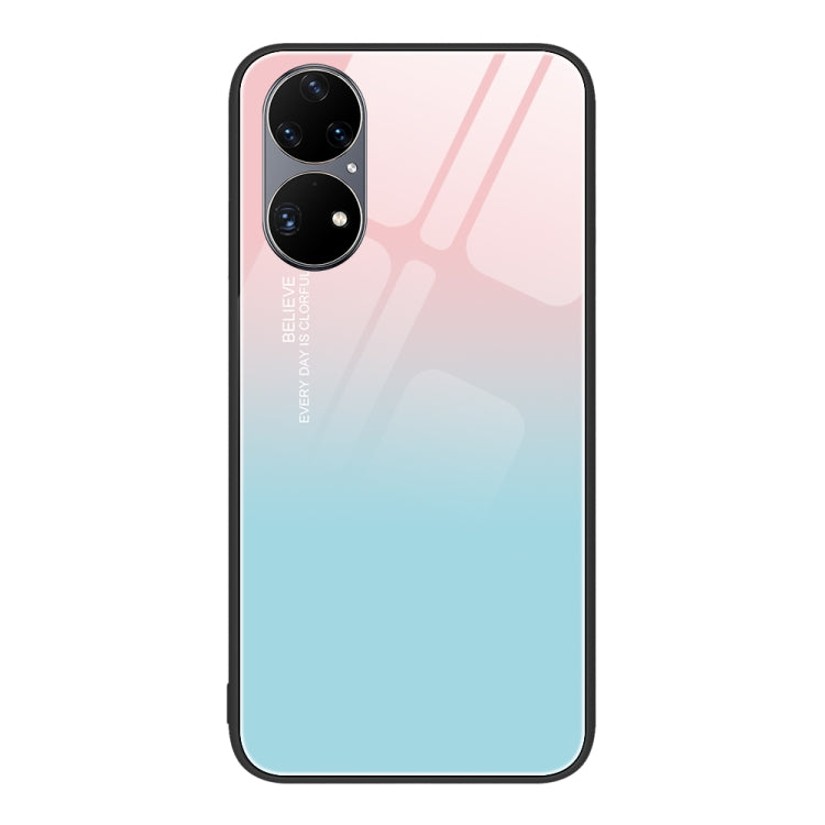 For Huawei P50 Pro Colorful Painted Glass Phone Case