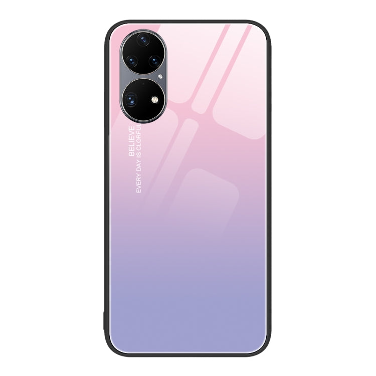 For Huawei P50 Pro Colorful Painted Glass Phone Case