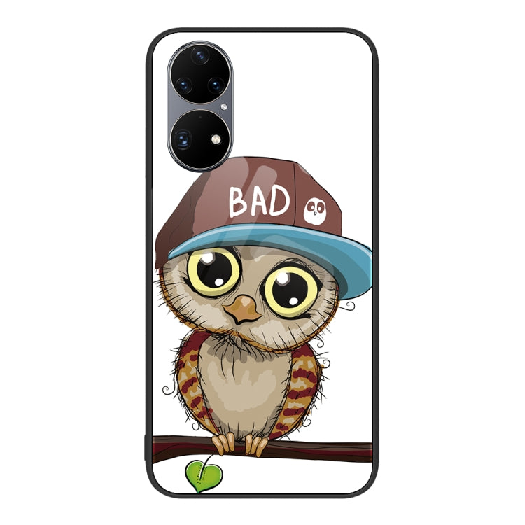 For Huawei P50 Pro Colorful Painted Glass Phone Case
