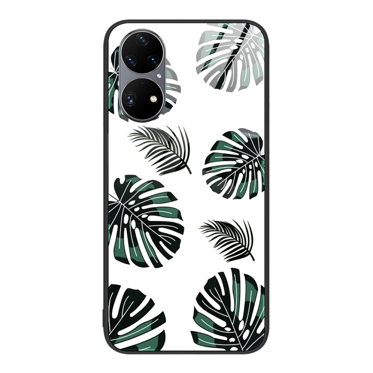 For Huawei P50 Pro Colorful Painted Glass Phone Case