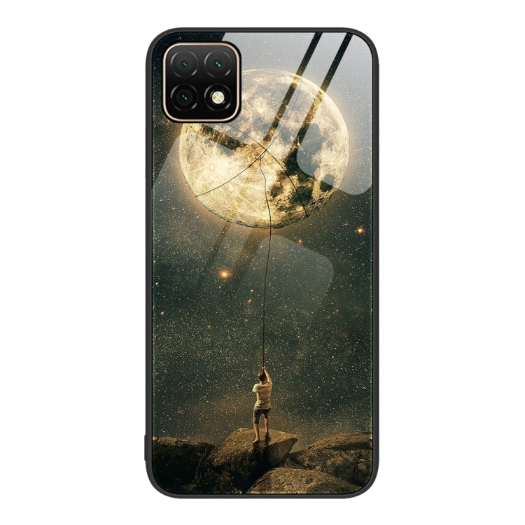 For Huawei Enjoy 20 5G Colorful Painted Glass Phone Case