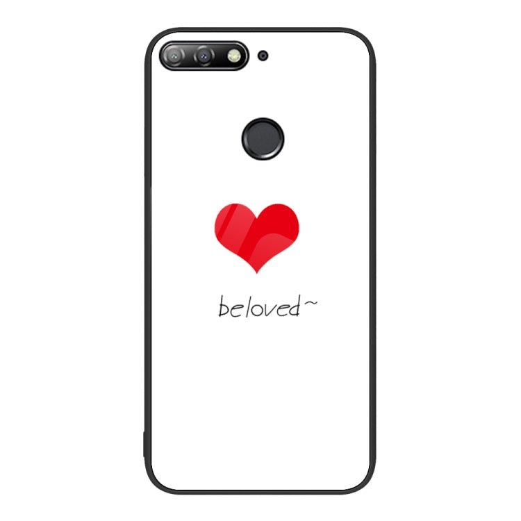 For Huawei Enjoy 8e Colorful Painted Glass Phone Case
