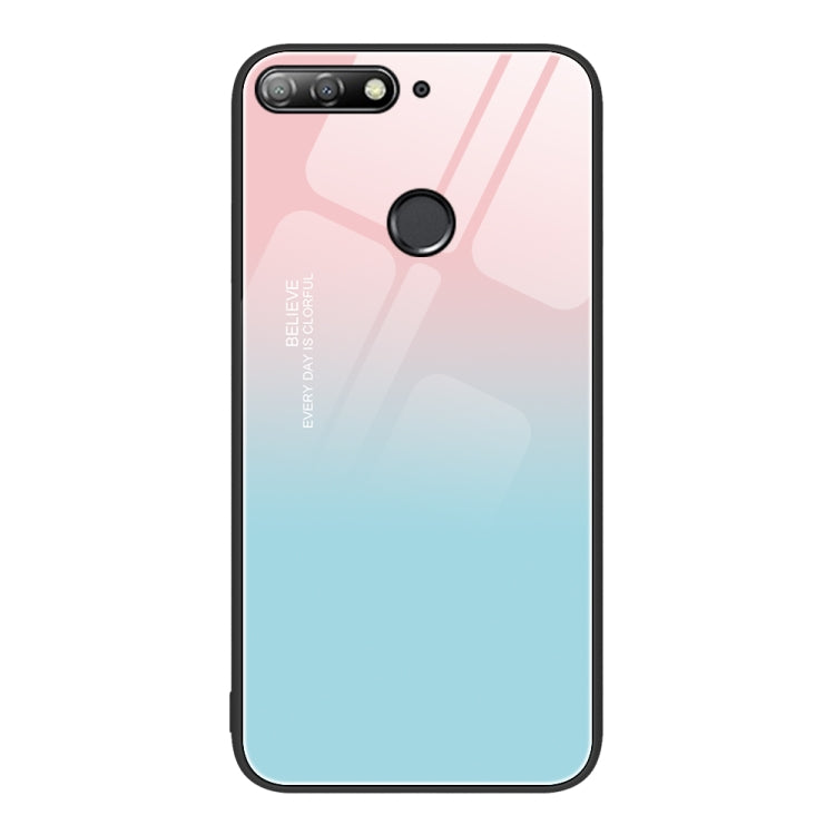 For Huawei Enjoy 8e Colorful Painted Glass Phone Case