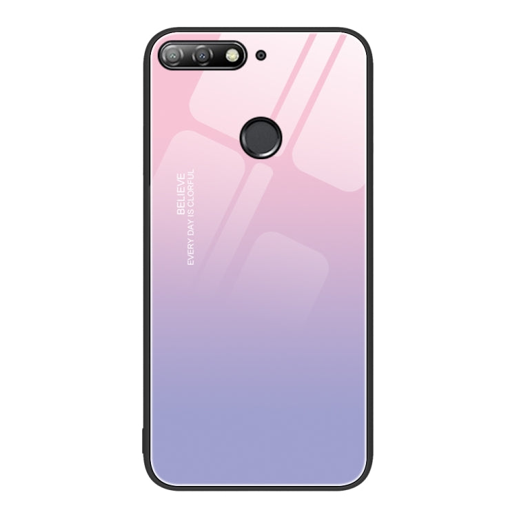 For Huawei Enjoy 8e Colorful Painted Glass Phone Case