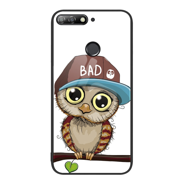 For Huawei Enjoy 8e Colorful Painted Glass Phone Case
