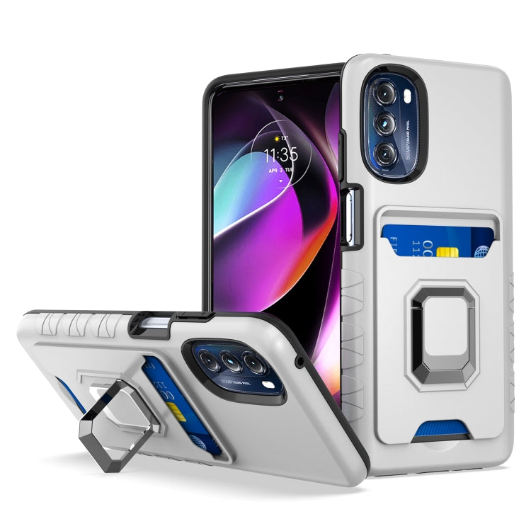 For Motorola Moto G 5G Card Shield Magnetic Holder Phone Case