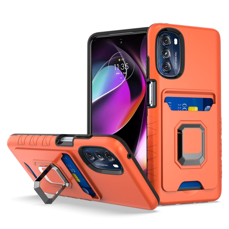 For Motorola Moto G 5G Card Shield Magnetic Holder Phone Case