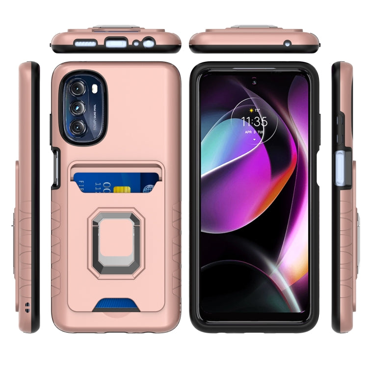 For Motorola Moto G 5G Card Shield Magnetic Holder Phone Case