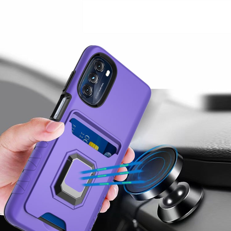 For Motorola Moto G 5G Card Shield Magnetic Holder Phone Case