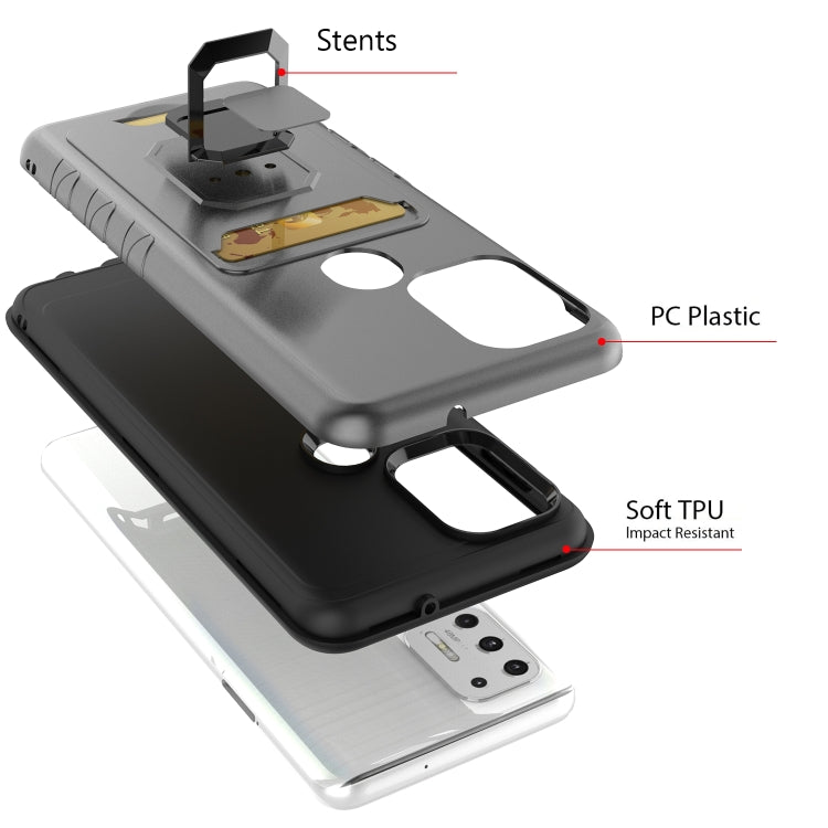 For Motorola Moto G Stylus 5G Card Shield Magnetic Holder Phone Case