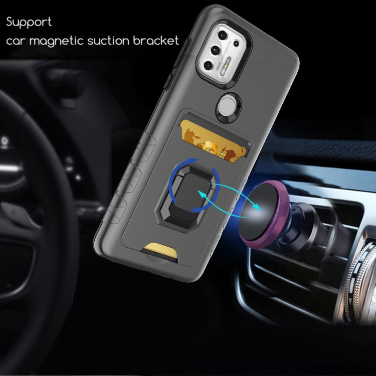 For Motorola Moto G Stylus 5G Card Shield Magnetic Holder Phone Case
