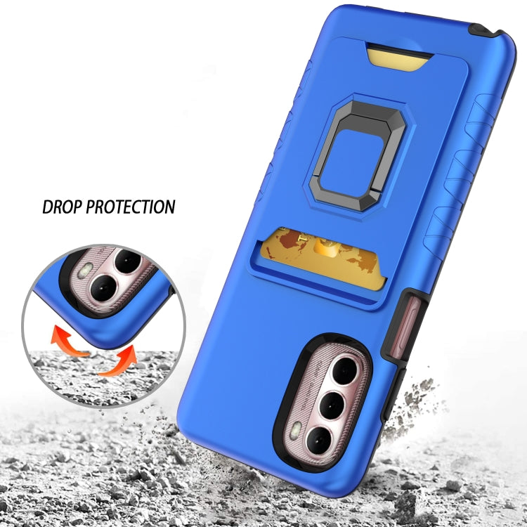 For Motorola Moto G Stylus 2022 Card Shield Magnetic Holder Phone Case