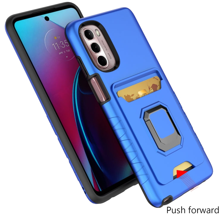 For Motorola Moto G Stylus 2022 Card Shield Magnetic Holder Phone Case