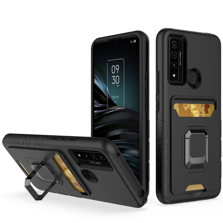 For TCL 20 XE Card Shield Magnetic Holder Phone Case