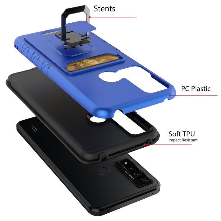 For TCL 20 XE Card Shield Magnetic Holder Phone Case