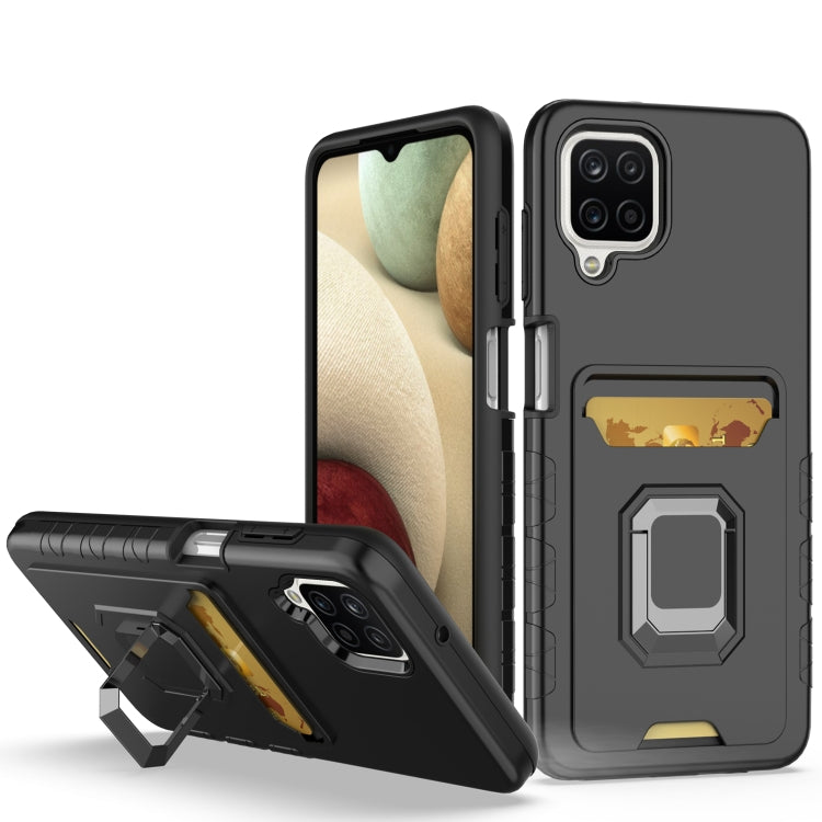 For Samsung Galaxy A12 Card Shield Magnetic Holder Phone Case