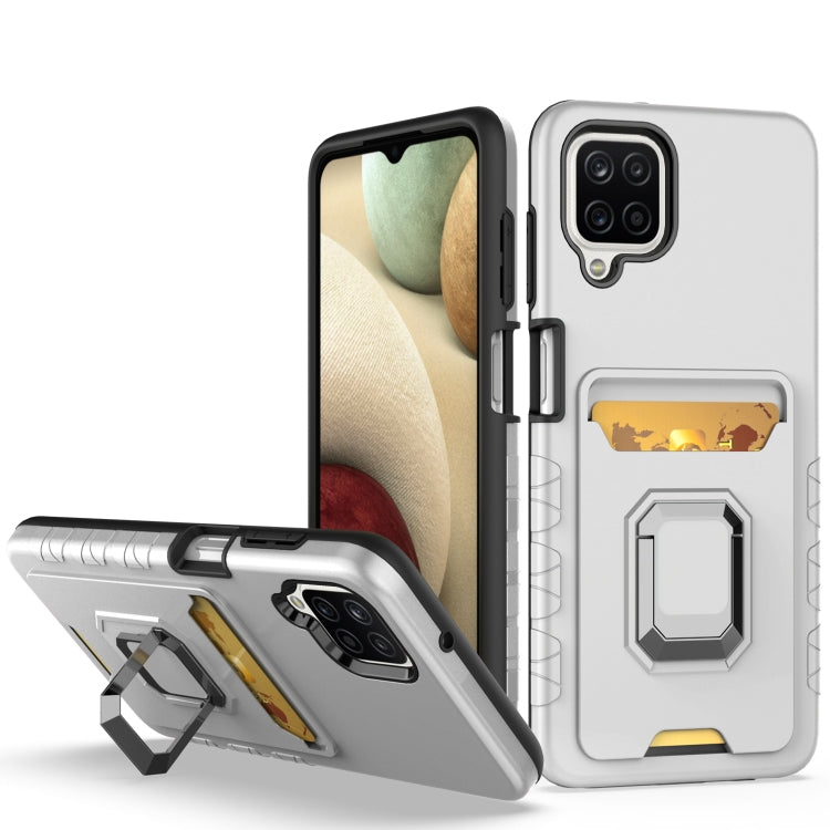 For Samsung Galaxy A12 Card Shield Magnetic Holder Phone Case
