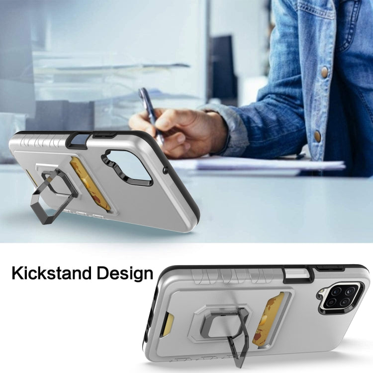 For Samsung Galaxy A12 Card Shield Magnetic Holder Phone Case