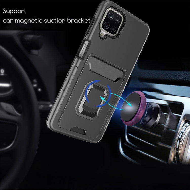 For Samsung Galaxy A12 Card Shield Magnetic Holder Phone Case
