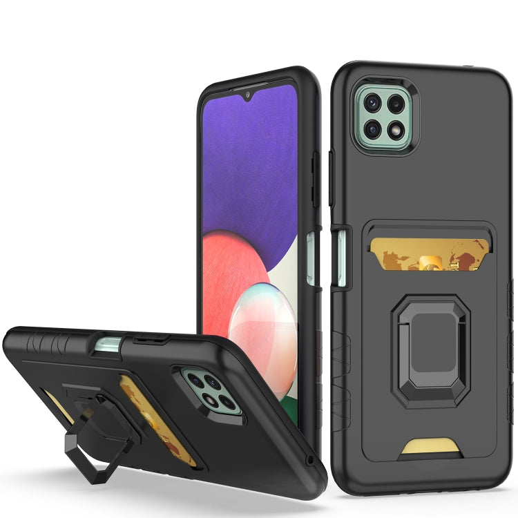For Samsung Galaxy A22 5G Card Shield Magnetic Holder Phone Case