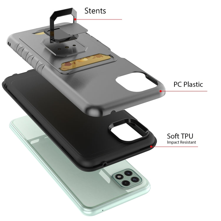 For Samsung Galaxy A22 5G Card Shield Magnetic Holder Phone Case