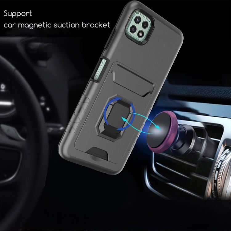 For Samsung Galaxy A22 5G Card Shield Magnetic Holder Phone Case