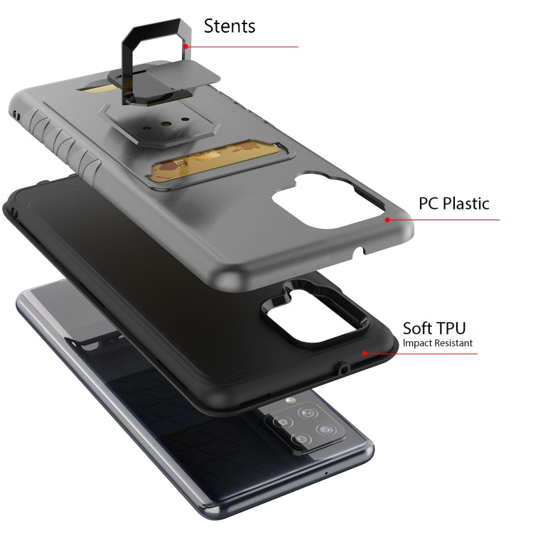For Samsung Galaxy A42 5G Card Shield Magnetic Holder Phone Case