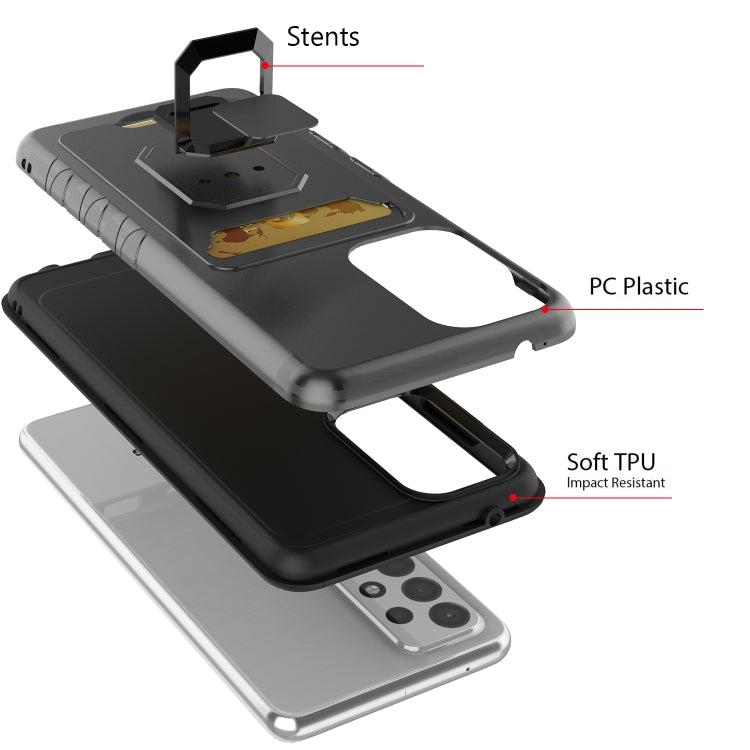 For Samsung Galaxy A52 Card Shield Magnetic Holder Phone Case
