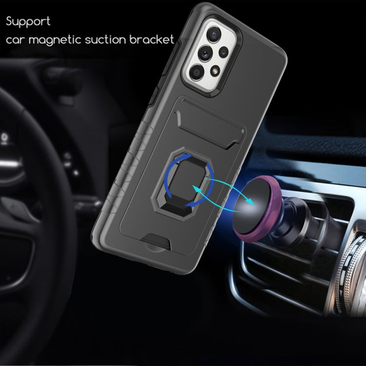 For Samsung Galaxy A72 Card Shield Magnetic Holder Phone Case