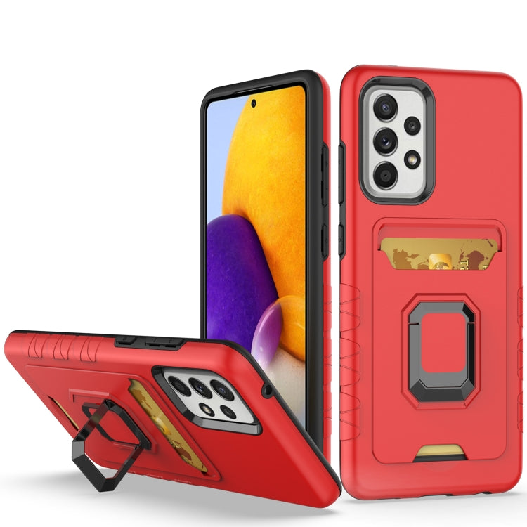 For Samsung Galaxy A72 Card Shield Magnetic Holder Phone Case