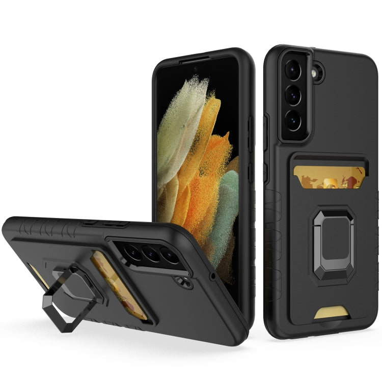For Samsung Galaxy S22 5G Card Shield Magnetic Holder Phone Case