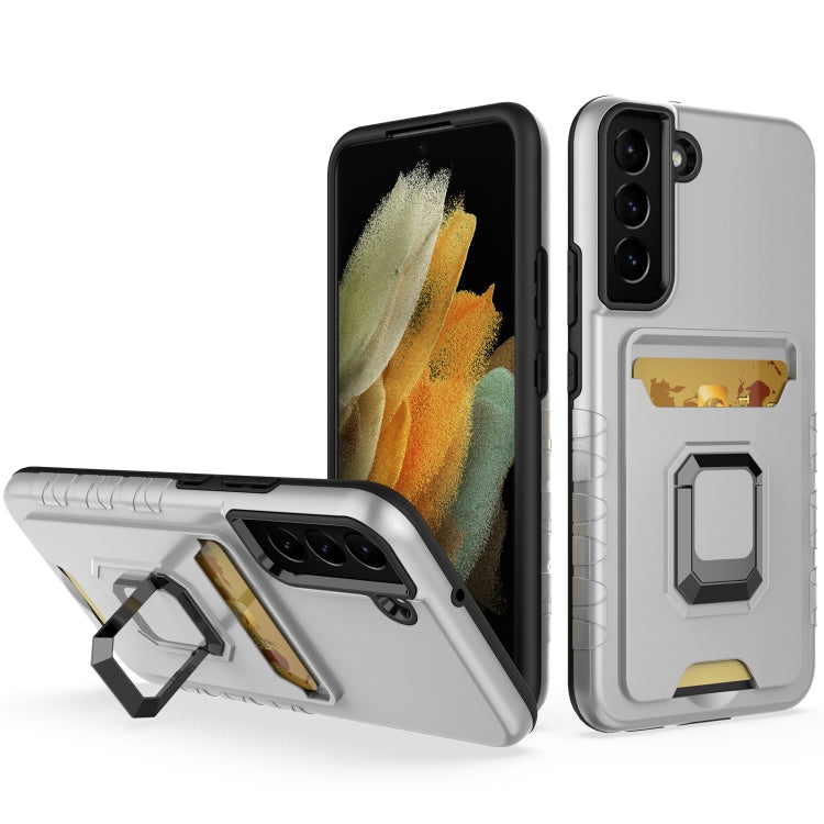 For Samsung Galaxy S22 5G Card Shield Magnetic Holder Phone Case