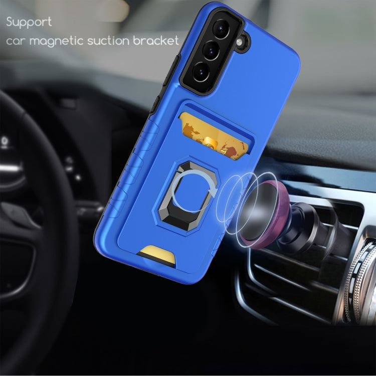For Samsung Galaxy S22 5G Card Shield Magnetic Holder Phone Case