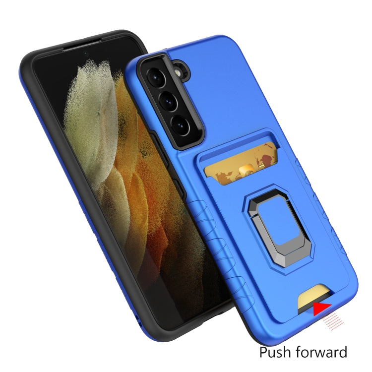 For Samsung Galaxy S22+ 5G Card Shield Magnetic Holder Phone Case