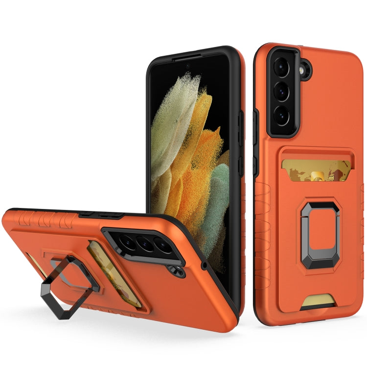 For Samsung Galaxy S22+ 5G Card Shield Magnetic Holder Phone Case