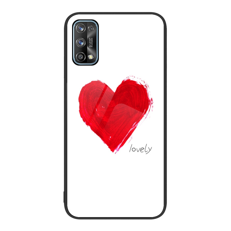 For Realme 7 Colorful Painted Glass Phone Case
