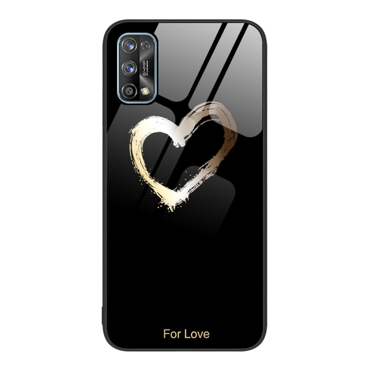 For Realme 7 Colorful Painted Glass Phone Case
