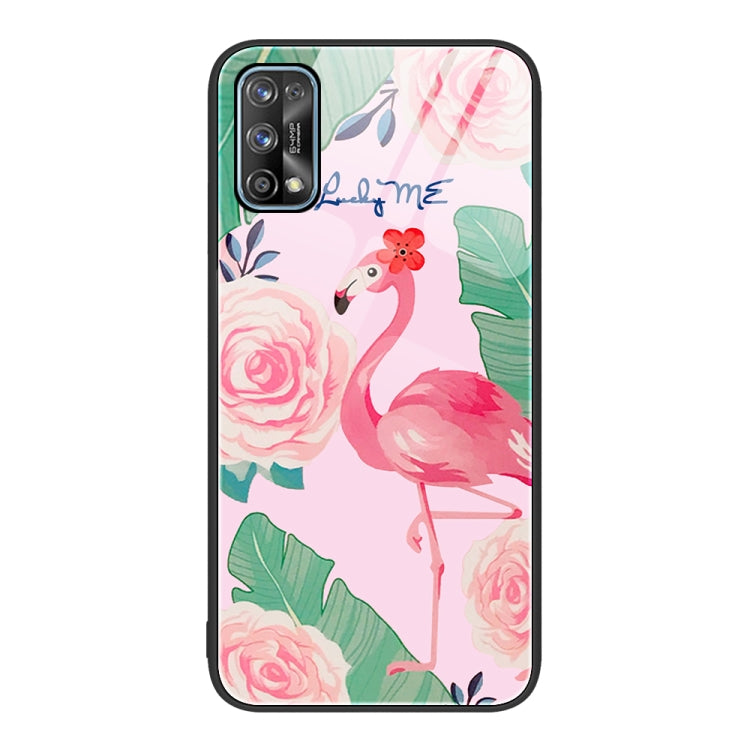 For Realme 7 Colorful Painted Glass Phone Case