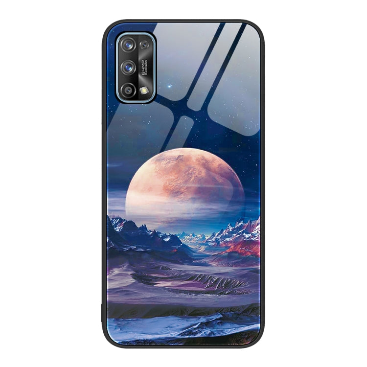 For Realme 7 Colorful Painted Glass Phone Case