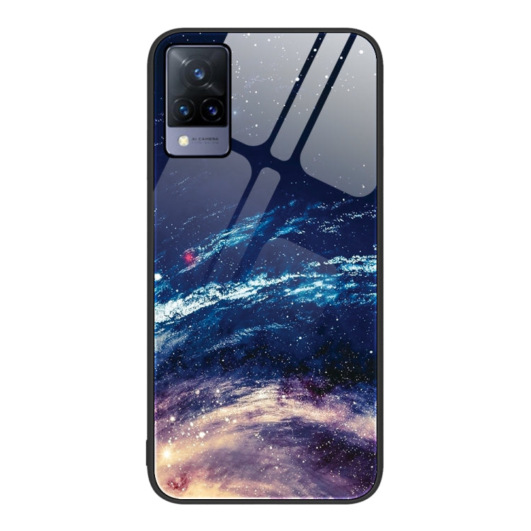 For vivo S9 Colorful Painted Glass Phone Case