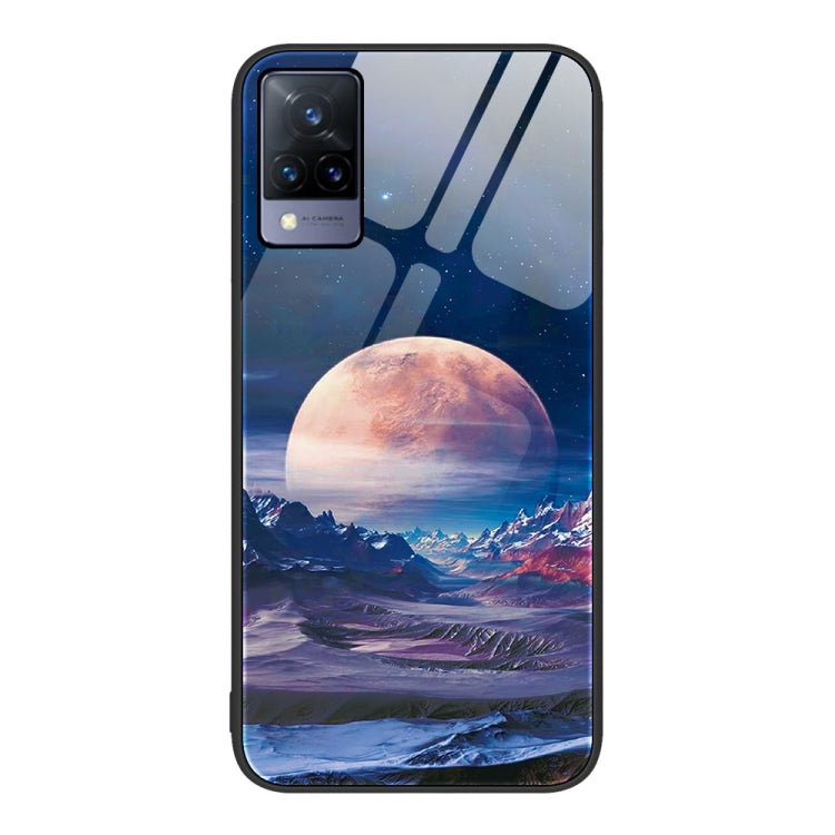 For vivo V21 Colorful Painted Glass Phone Case
