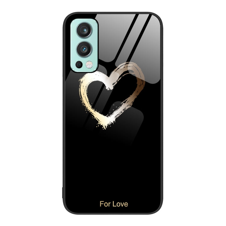 For OnePlus Nord 2 5G Colorful Painted Glass Phone Case