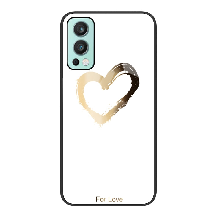 For OnePlus Nord 2 5G Colorful Painted Glass Phone Case